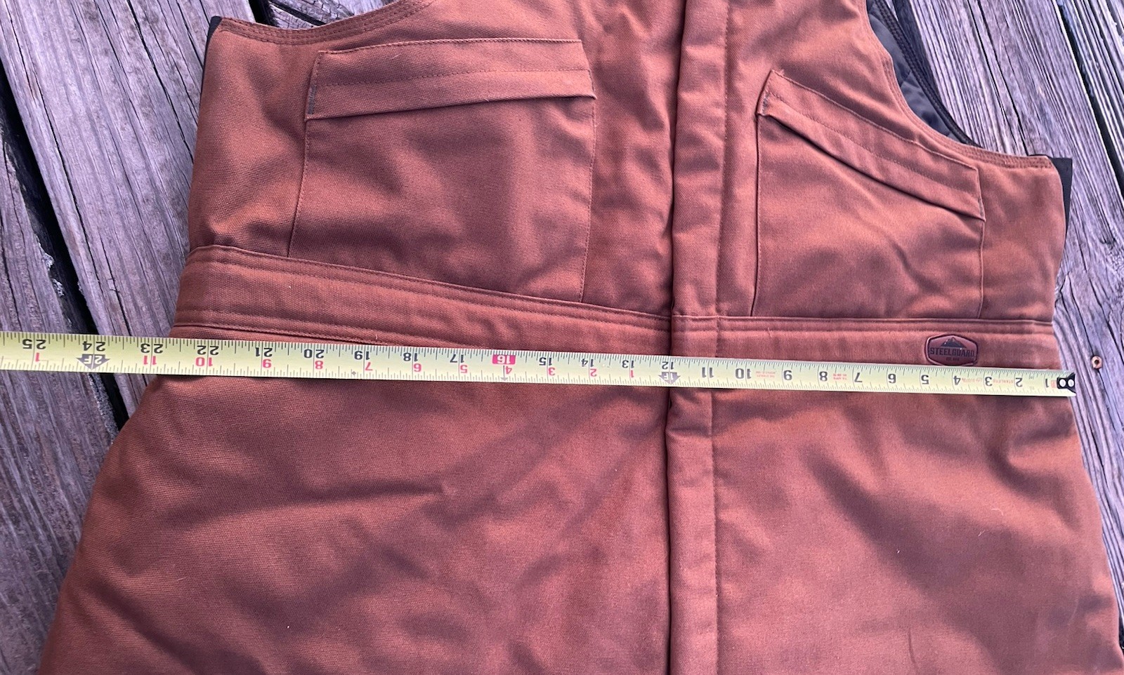 Steel Guard Heavy Coveralls 2 XL Adjustable ShoulderStrapsInsulated Brown Canvas