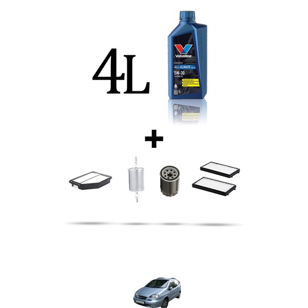 Hoffcar Set Service 4 Filter Und 4L ÖL FüR Chevrolet Rezzo 2.0 16V 89Kw Von 2-image