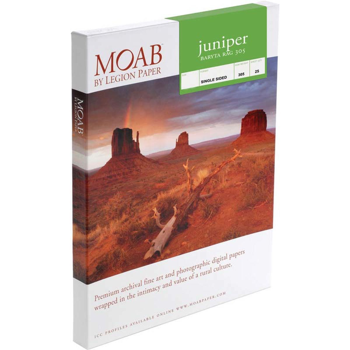 Бумага для струйной печати Moab Juniper Baryta Rag глянцевая, 8.5x11, 305 г/см, 25