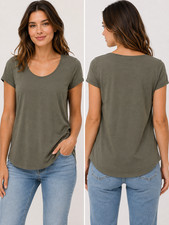Clockhouse Damen T-Shirt Khaki Gr. S Regular ...