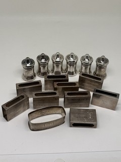 Scrap Or Resale 925 Sterling Silver Lot 170 Grams Salt Pepper Shakers All Marked