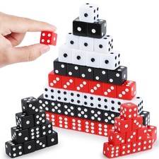 150 Pieces Dice Set 16mm Standard Game Dices with Black White Red Acrylic 6 S...