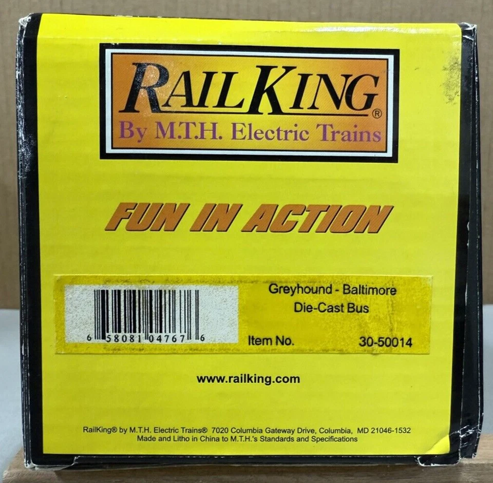 MTH Rail King  30-50014  Greyhound  -  Baltimore  Die-Cast Bus - Image 2 of 4