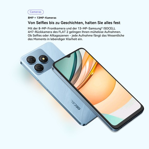 Smartphone Blackview OSCAL FLAT 2 4G 12 Go + 256 Go 6,6" Android 14 pratique 5000 mAh - Photo 7/14
