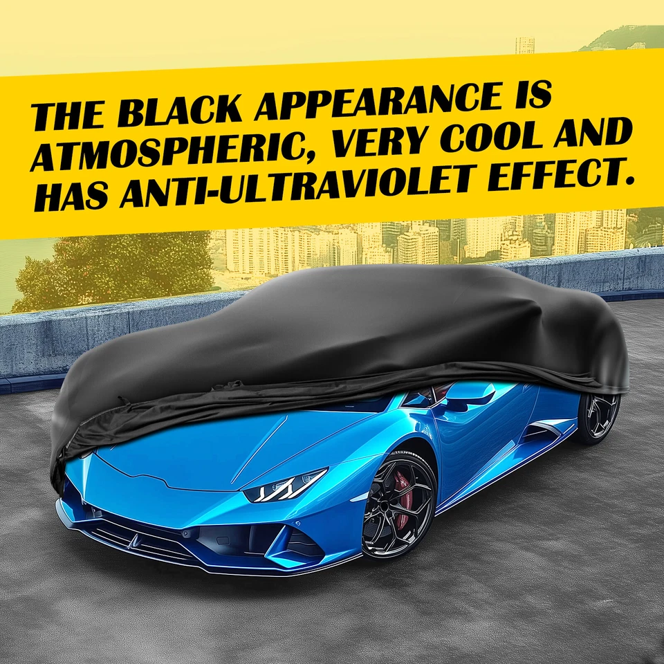 Cubierta de coche elástica para interiores a prueba de polvo con bolsa para Mercedes-Benz C43 AMG Foto 3 de 4