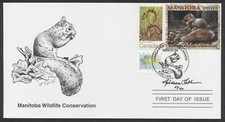 2003 Manitoba Wildlife Federation FDC Artist Signed #MWF10e Grey Squirrel