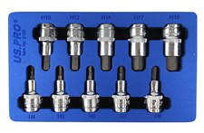 Steckschlüssel Satz Innen-Sechskant Bit Box Nüsse Nuss Set Einsatz 1/2 4-19mm 10