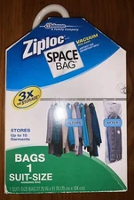 Vacuum Seal Hanging Space Bag - 1 Suit-Size Hanging Bag NEW 27.75” X 41”
