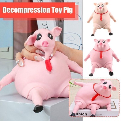 Decompress & Stretch Stress Pig Squeeze Piggy Stress Relief Funny Animals Toy