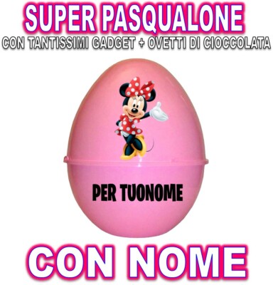 MINNIE SUPER PASQUALONE SORPRESONE UOVO DI PASQUA CONTENITORE GAME