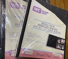 Westrim Crafts 8.5" x 11" Black Hinged Refill Pages, 5 Sheets 29217 Lot Of 2