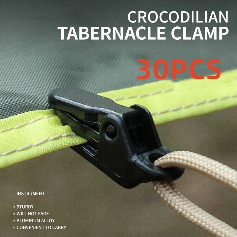 Juego de herramientas de camping con clip de lona reutilizable para lona de tienda de campaña de 30 piezas Foto 2 de 4