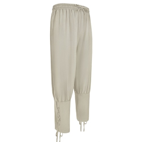 Mens Party Pants Pirate Cosplay Lace-Up Vintage Renaissance Medieval Joggers AU - Picture 9 of 24