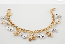 1. BROOKS AND BENTLEY Enamel And Bejewelled ELEPHANT Charm BRACELET