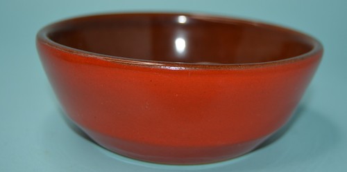 Frankoma Pottery BOWL orange and brown - Picture 3 of 6