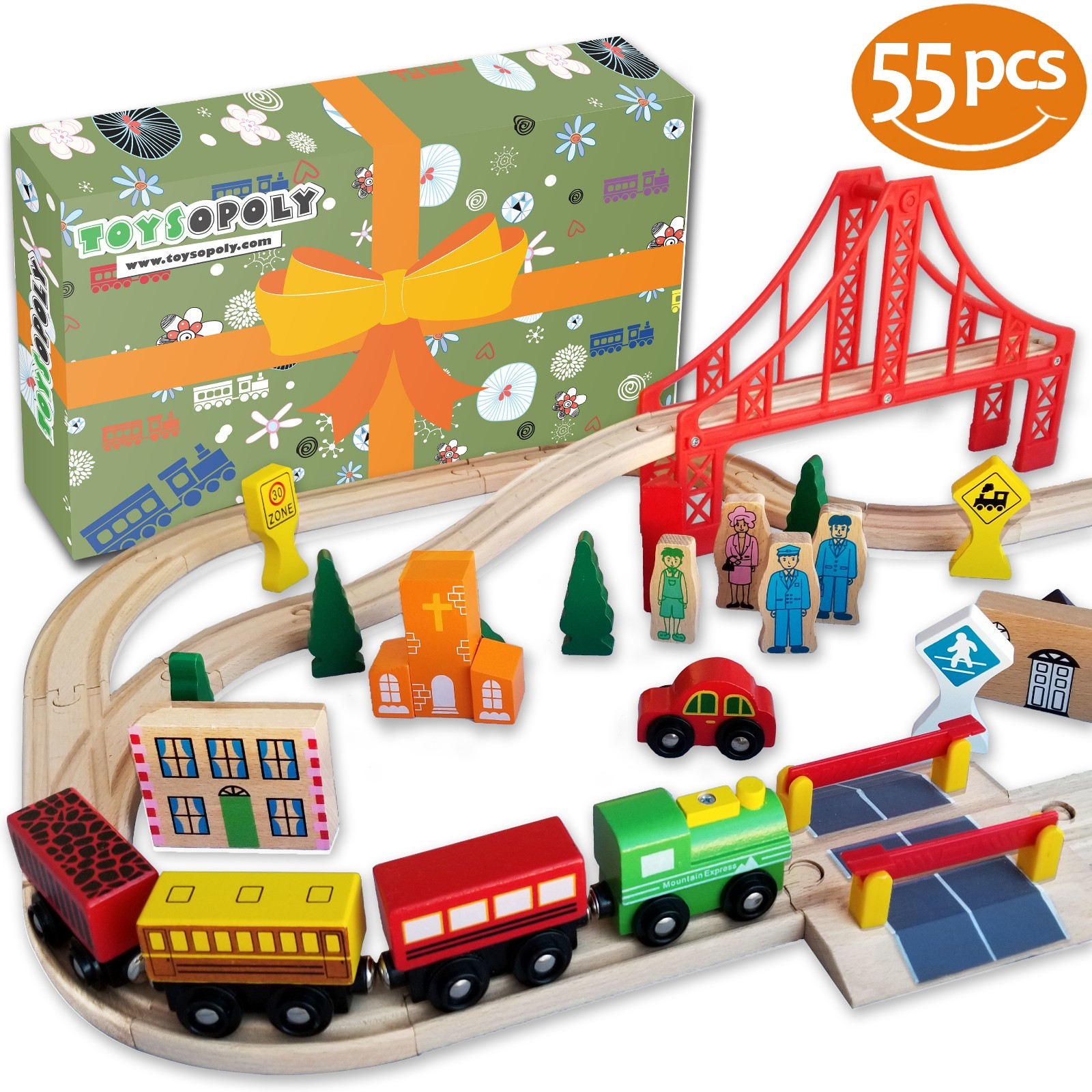 brio wooden train track pieces