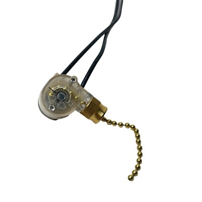 Shine Top Brass Switch with Pull Chain String - On/Off Light, Fan