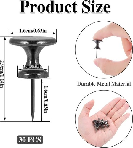 Have one to sell? Sell now 30 Count Metal Giant Push Pins, Jumbo Push Pins 1.14 - Picture 6 of 6