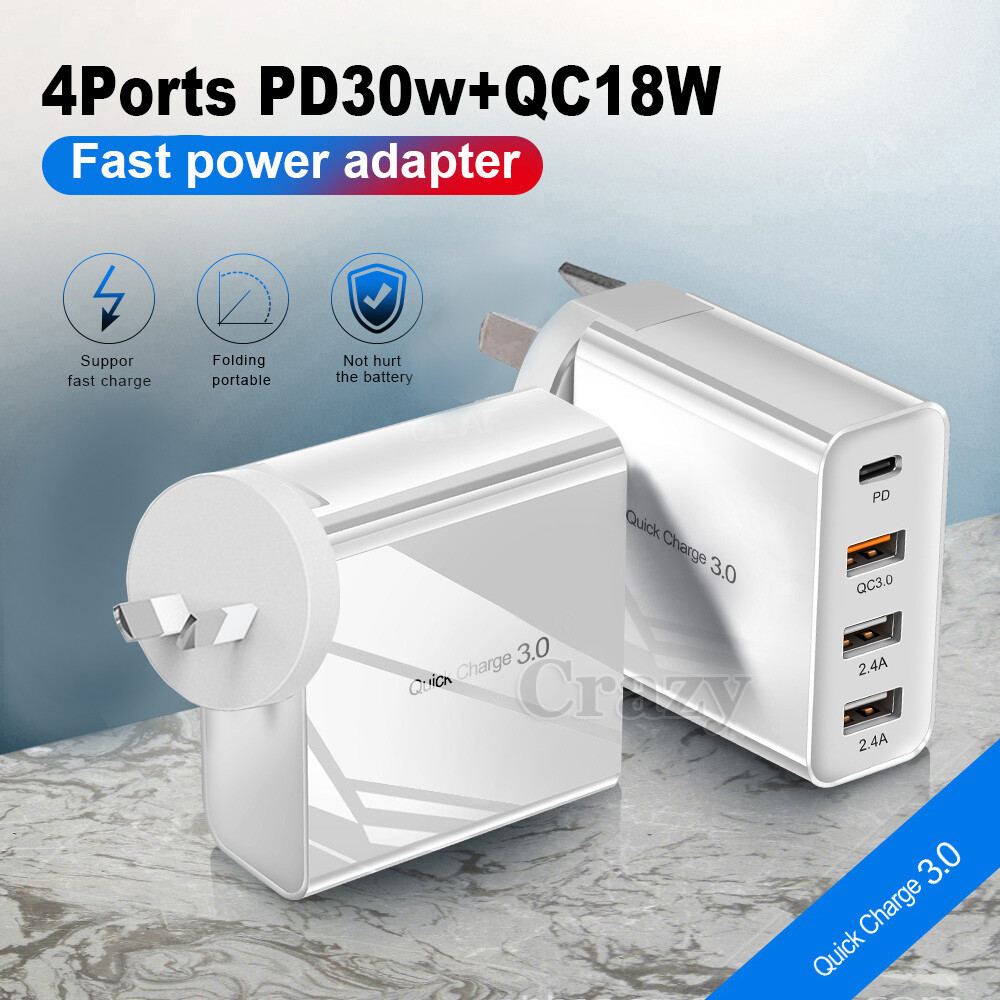 Fast Charging PD USB +Type C Wall Adapter Plug for Apple iPhone 13 11 12 Pro Max eBay