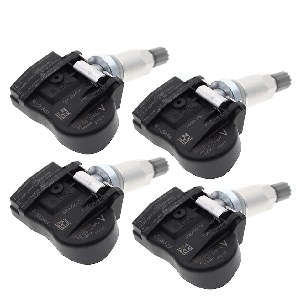Sensores de presión de neumáticos TPMS de 4 piezas para Nissan Versa / Versa Note 2013-2020 sin llave Foto 2 de 4