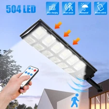 Outdoor Solar Street Light Motion Sensor Lamp Commercial Dusk To Dawn Road Lamp