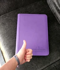 Purple 9 Pocket Card Binder Premium Zip Trading 540 Double Sided Pocket Album