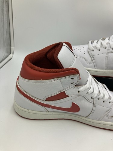 Nike AIR JORDAN 1 MID Dune Red, Sail Vachetta Tan New Size 9.5 UK 44.5 EU - Picture 14 of 21
