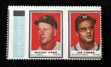 1962 Topps Stamp Panels Tab Whitey Ford/Joe Torre Braves HOF MT Yankees⚾️