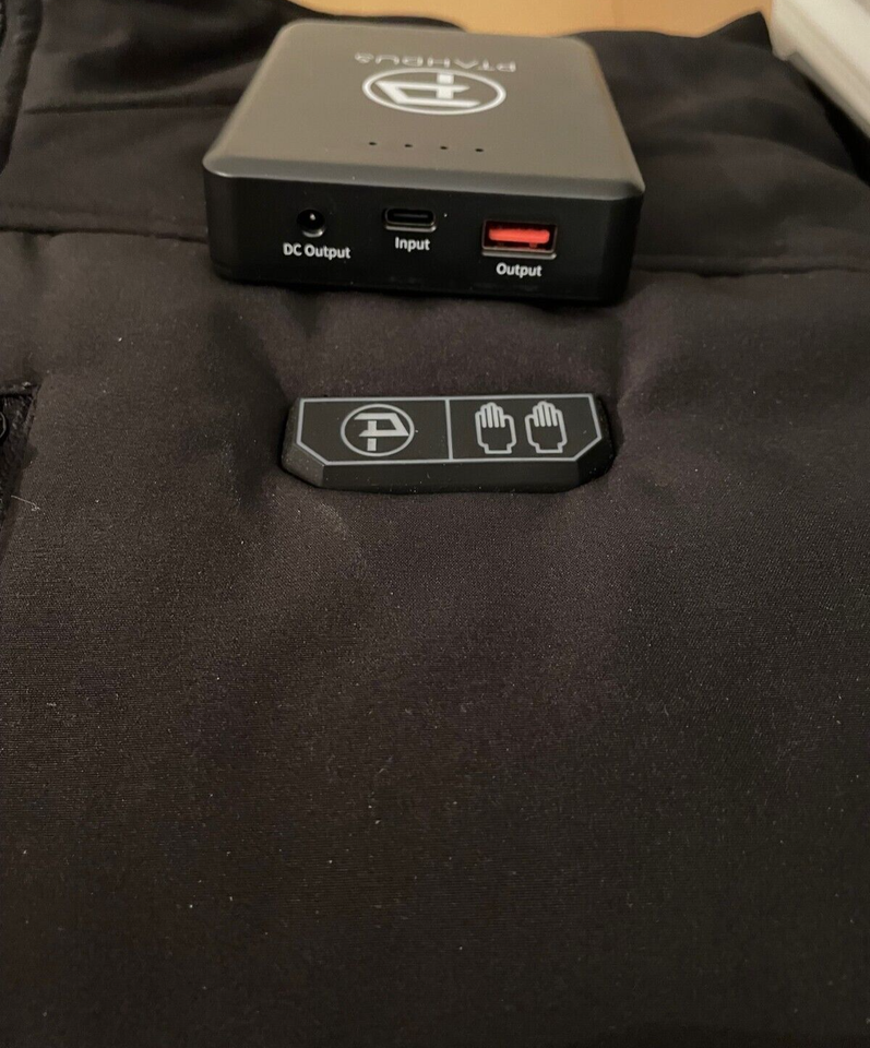 Ptahdus Heated Jacket Soft Shell w/ Hand Warmer W/ 7.4V Battery Pack