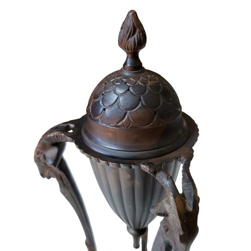 Vtg French Empire Style Brass Incense Holder Censer Burner Urn W/Goat Head Motif - Picture 10 of 24