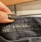 Zara Basic Pants Womens Black Pinstripes Flat Front Dress Slacks Trousers Sz 36 — photo 3