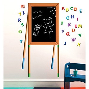 Wallies Tafel Staffelei Alphabet Wandaufkleber Neu Abziehen Und
