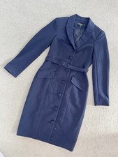 Badgley Mischka Collection Bodycon Jacket Dress With Belt Size 6 in Navy Blue