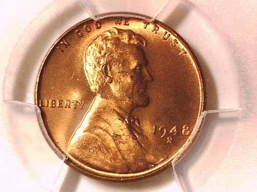 1948 S Lincoln Wheat Cent Penny PCGS MS 66 RD 38167431