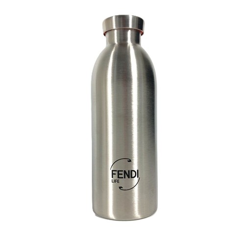 FENDI 500ml 24BOTTLES Logo CLIMA BOTTLE Water bottle tumbler SS Silver Unused - 第 2/10 張圖片