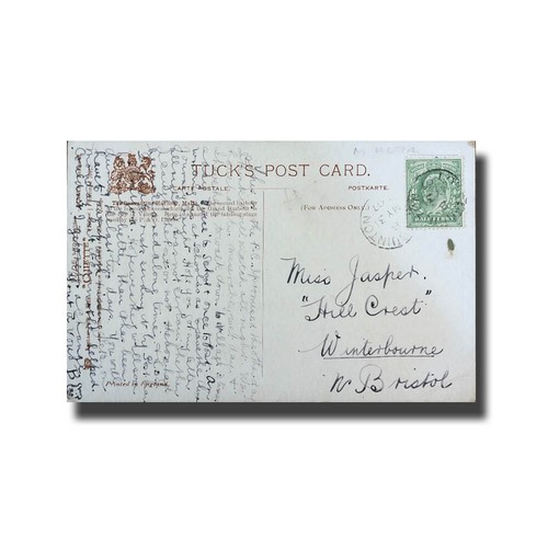 Postal Tucks Puerto de Cuarentena Malta Usada con Estampilla Parte posterior V2 - Imagen 2 de 2