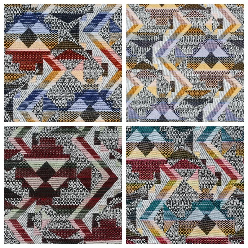 Tela de tapicería de tapiz jacquard francés geométrico para coser por yarda hágalo usted mismo Foto 2 de 4