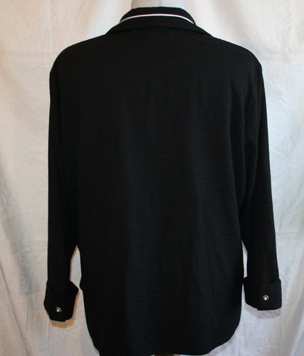 Schwarze Bluse mit weißen Streifen XXXL - Bild 5 von 5