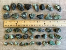 Small Emerald Rough Natural Stones, 0.5"-1.25" Raw Emerald, Wholesale Bulk Lot