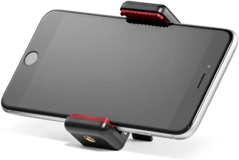 Abrazadera universal Manfrotto con conexiones de rosca de 1/4 para hasta 3,2" negra Foto 2 de 4