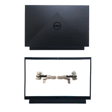 New Black Back Cover 08MNTR +Bezel 0HXRTH +Hinges For Dell G15 5510 5511 5515 US