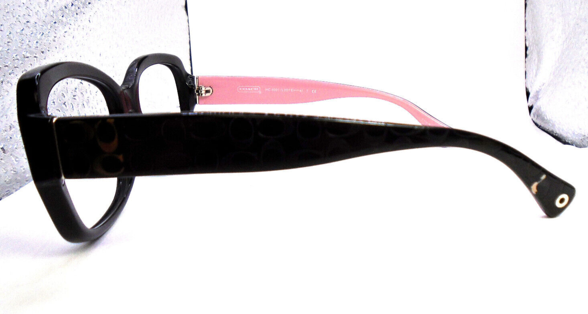 Coach Emma HC8001 Polarized Oversized Square Sunglasses Black Pink Coach HC 8001 (L001 Emma) 5053/11 Black/Pink Womens  main image 4