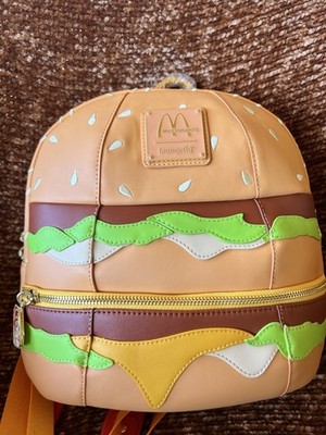 McDonald's Big Mac Figural Mini Backpack Loungefly Brand New W