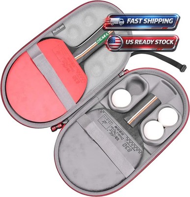 Double Padded Table Tennis Racket Bag Paddle Case, Table Tennis Case Racket C...