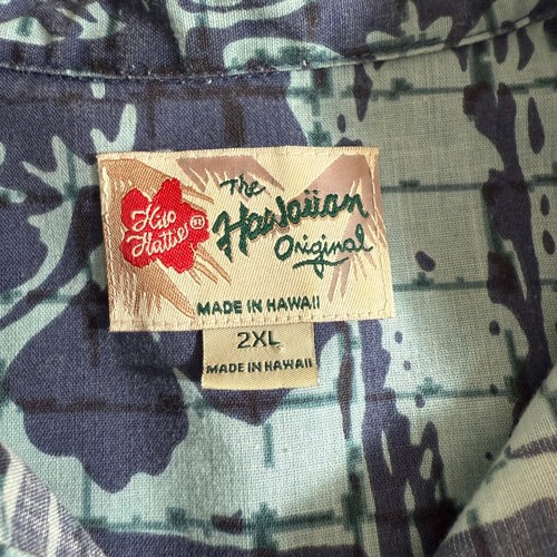 Hilo Hatties Hawaiian Petro Aloha Men's Petro Blue Button Down Shirt Sz 2XL XXL - Bild 5 von 8