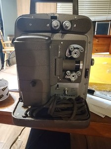 Vintage 1950s Bell & Howell 253 AX 8mm Film Movie Projector & Reel Untested