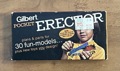 VTG 1973 Gilbert Pocket Erector 3310 New In Sealed Bag Unused Patina On Girders