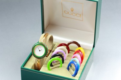 Vintage Gucci Change Bezel 11/12.2 12 Farben Damen Quarzuhr 26mm 1580069