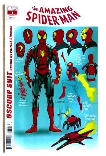 AMAZING SPIDER-MAN #7 PATRICK GLEASON 1:10 DESIGN VARIANT 2022 MARVEL COMICS NM
