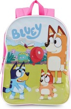 Bluey  Friends Girls Backpack  Cute 15"Kids School Bag, Adjustable Soft Straps